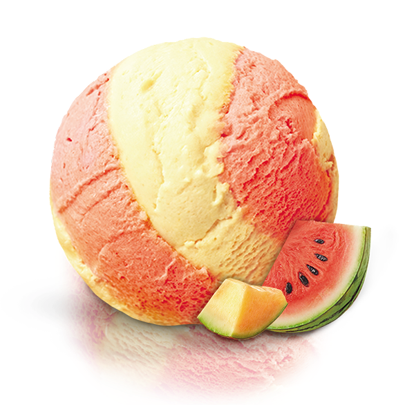«MOROZPRODUCT» melon-watermelon with a layer of creamy sorbet in ditches «MOROZPRODUCT» melon-watermelon with a layer of creamy sorbet in ditches
